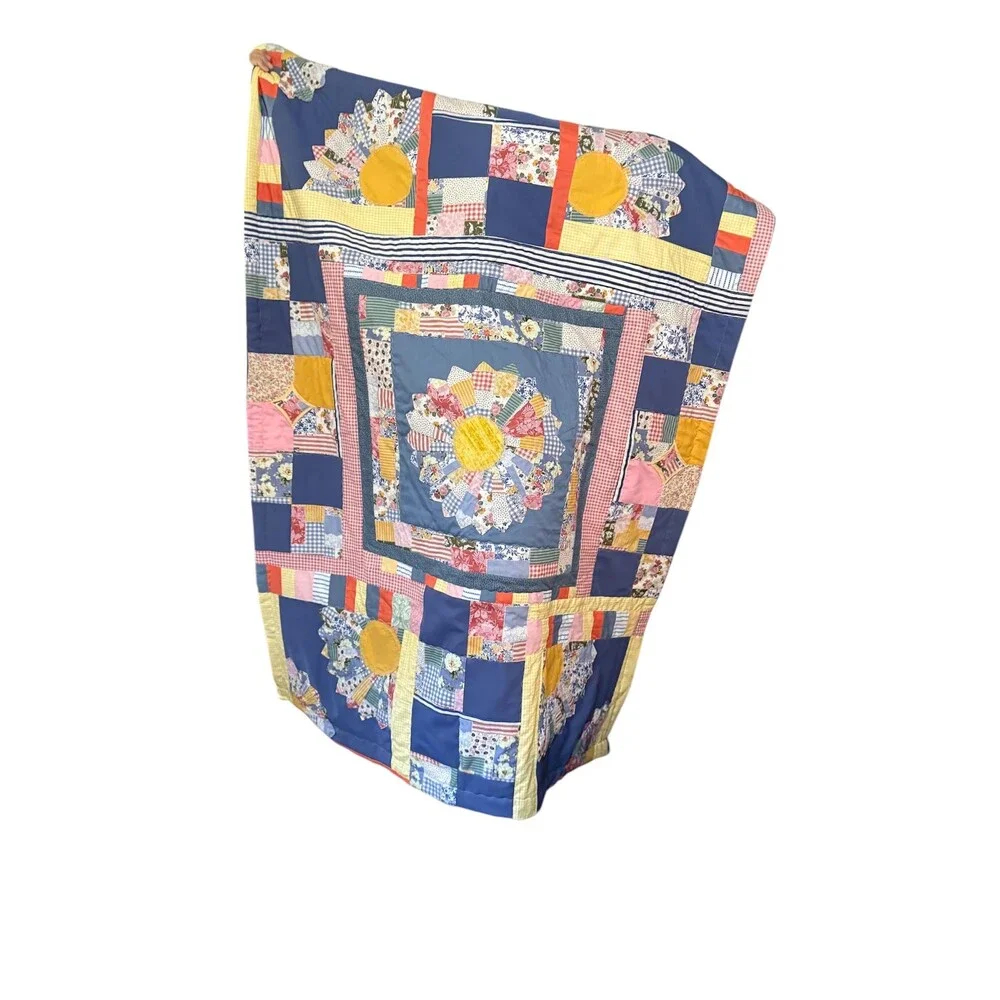 Beautiful colorful quilt. 49” x 66”